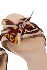 Gucci white sandals with bow detail (7B)