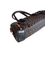 Fendi monogram barrel bag with gold studs