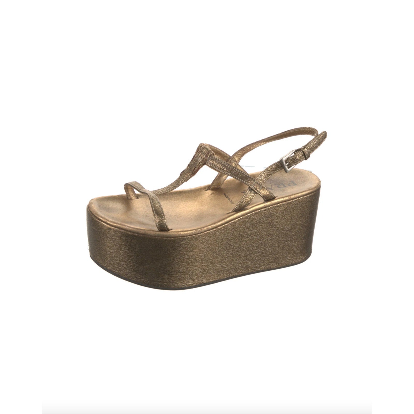 Prada Leather Platform Sandals