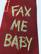 Moschino Burgundy Fax Me Baby Silk Neck Tie