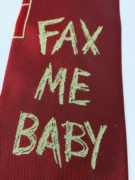 Moschino Burgundy Fax Me Baby Silk Neck Tie