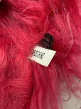 Moschino Fuschia Mongolian Lam Fur Wrap