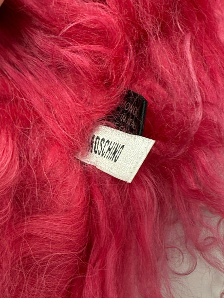 Moschino Fuschia Mongolian Lam Fur Wrap