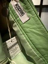 Moschino Green Leather Mini Skirt