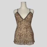 sage green/grey slip dress