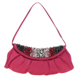 Celine Pink Satin Crystal Shoulder Bag