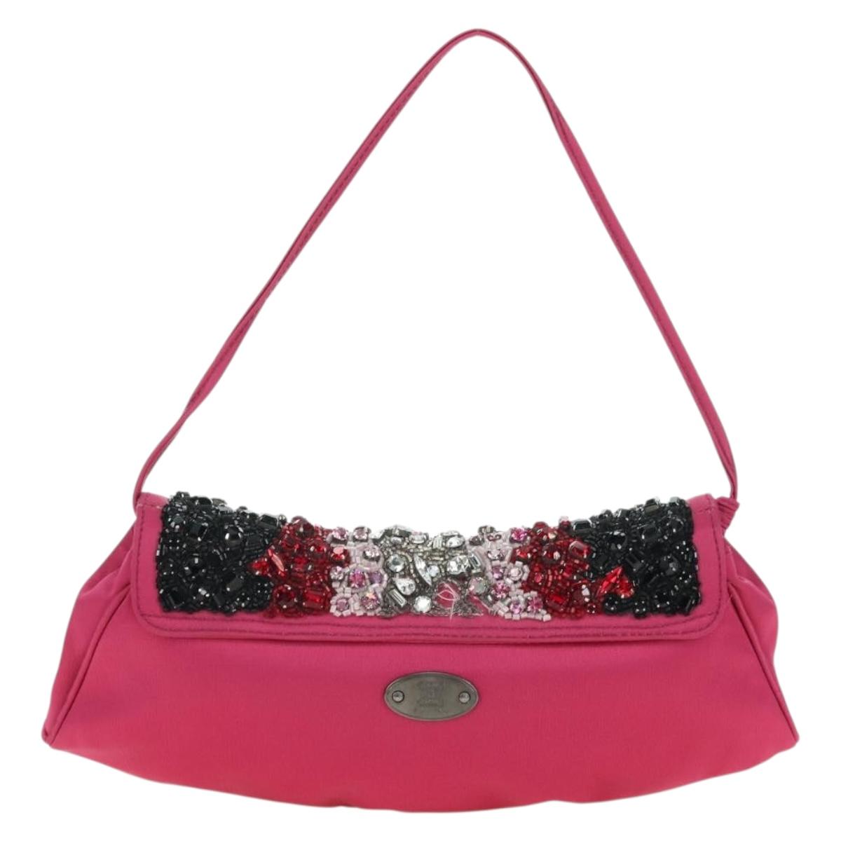 Celine Pink Satin Crystal Shoulder Bag
