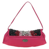 Celine Pink Satin Crystal Shoulder Bag