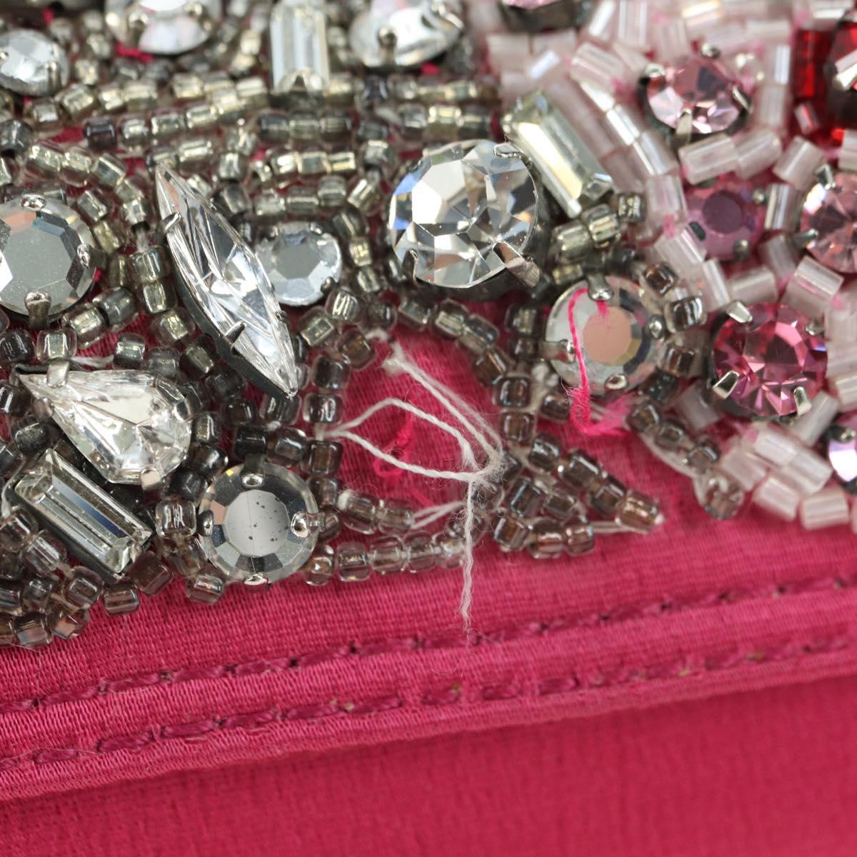 Celine Pink Satin Crystal Shoulder Bag