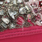 Celine Pink Satin Crystal Shoulder Bag