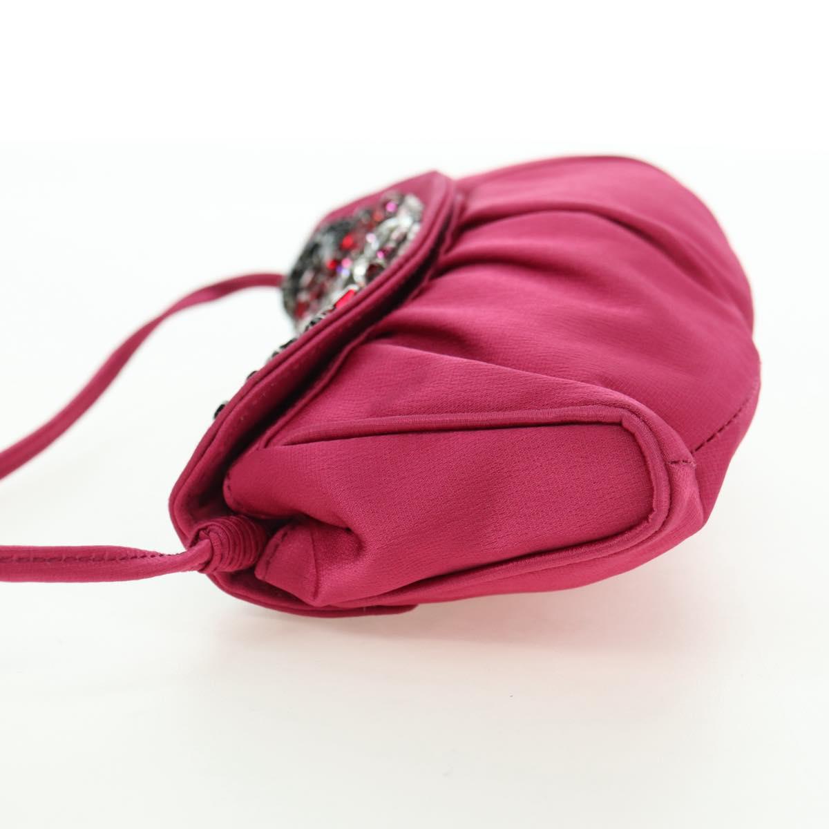 Celine Pink Satin Crystal Shoulder Bag