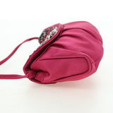 Celine Pink Satin Crystal Shoulder Bag