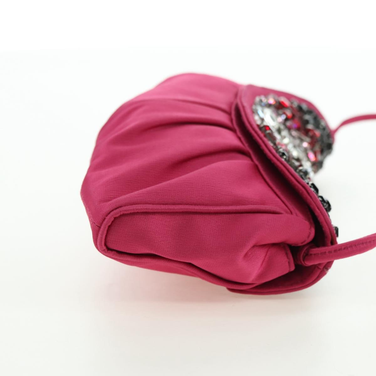Celine Pink Satin Crystal Shoulder Bag