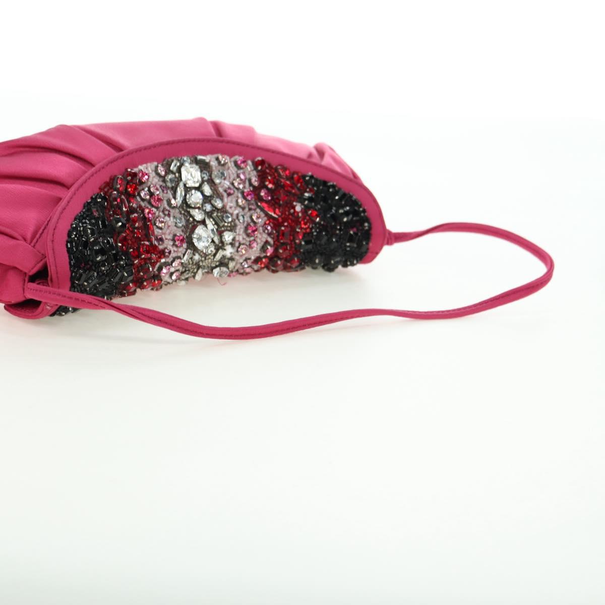 Celine Pink Satin Crystal Shoulder Bag