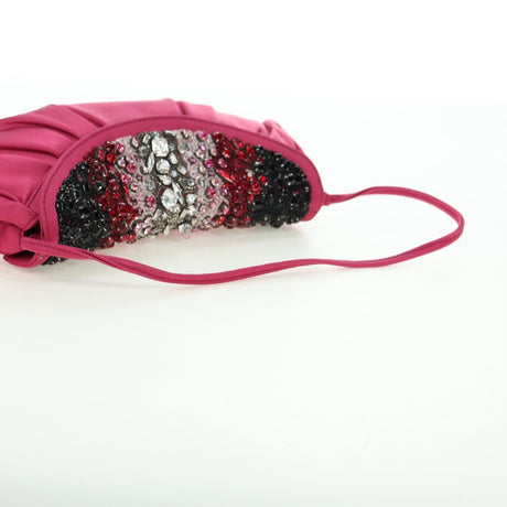 Celine Pink Satin Crystal Shoulder Bag