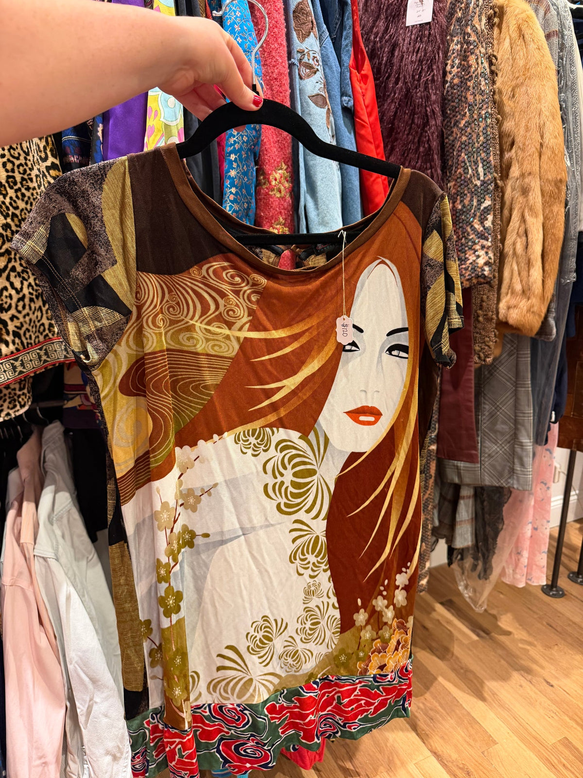 Custo Barcelona woman shirt with brown details sku tuv #23