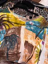100% cotton multicolor palm tree shirt - sku tuv #367