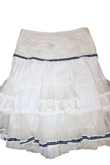 Jean Paul Gaultier white ruffle skirt