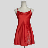 Fairy lace trim slip dress in orange