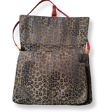 Fendi Vintage Leopard Messenger Bag