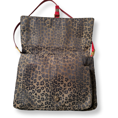 Fendi Vintage Leopard Messenger Bag