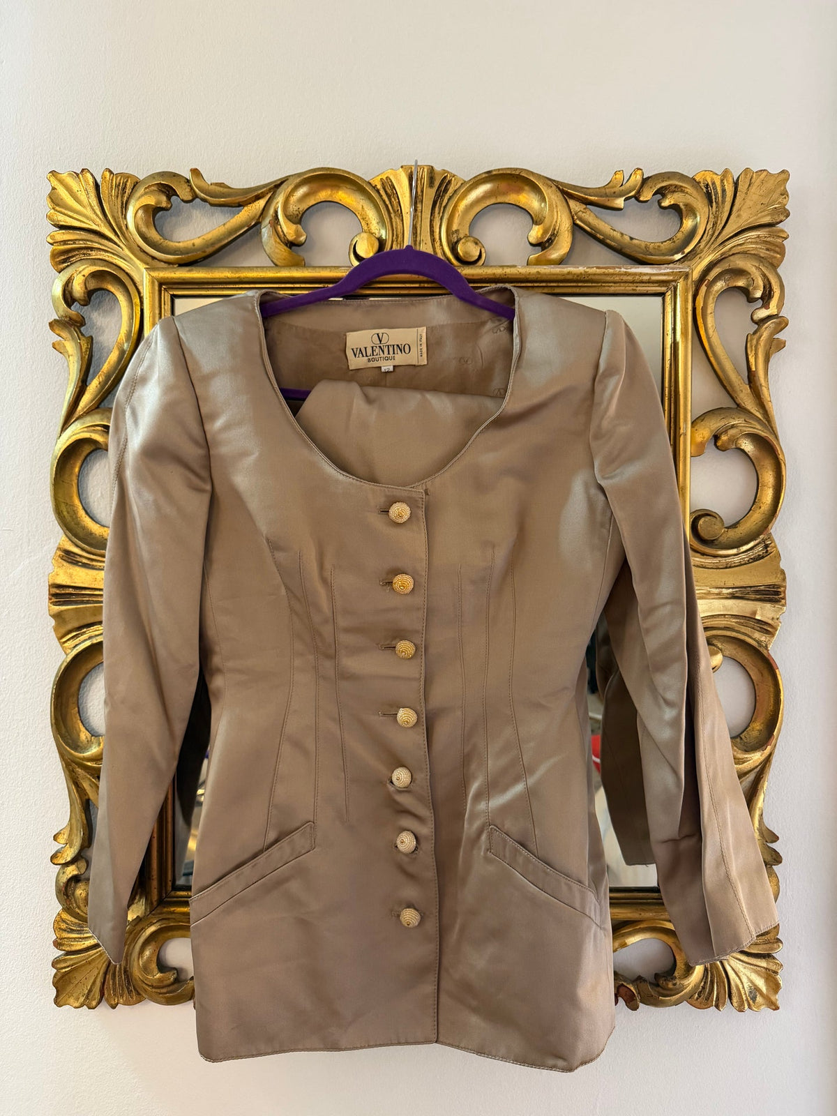 Silk Valentino Blazer and Skirt set size 12 - sku tuv #9997