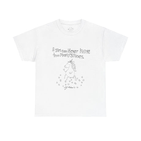 Too Many Shoes (B&W) (Adult T-Shirt)