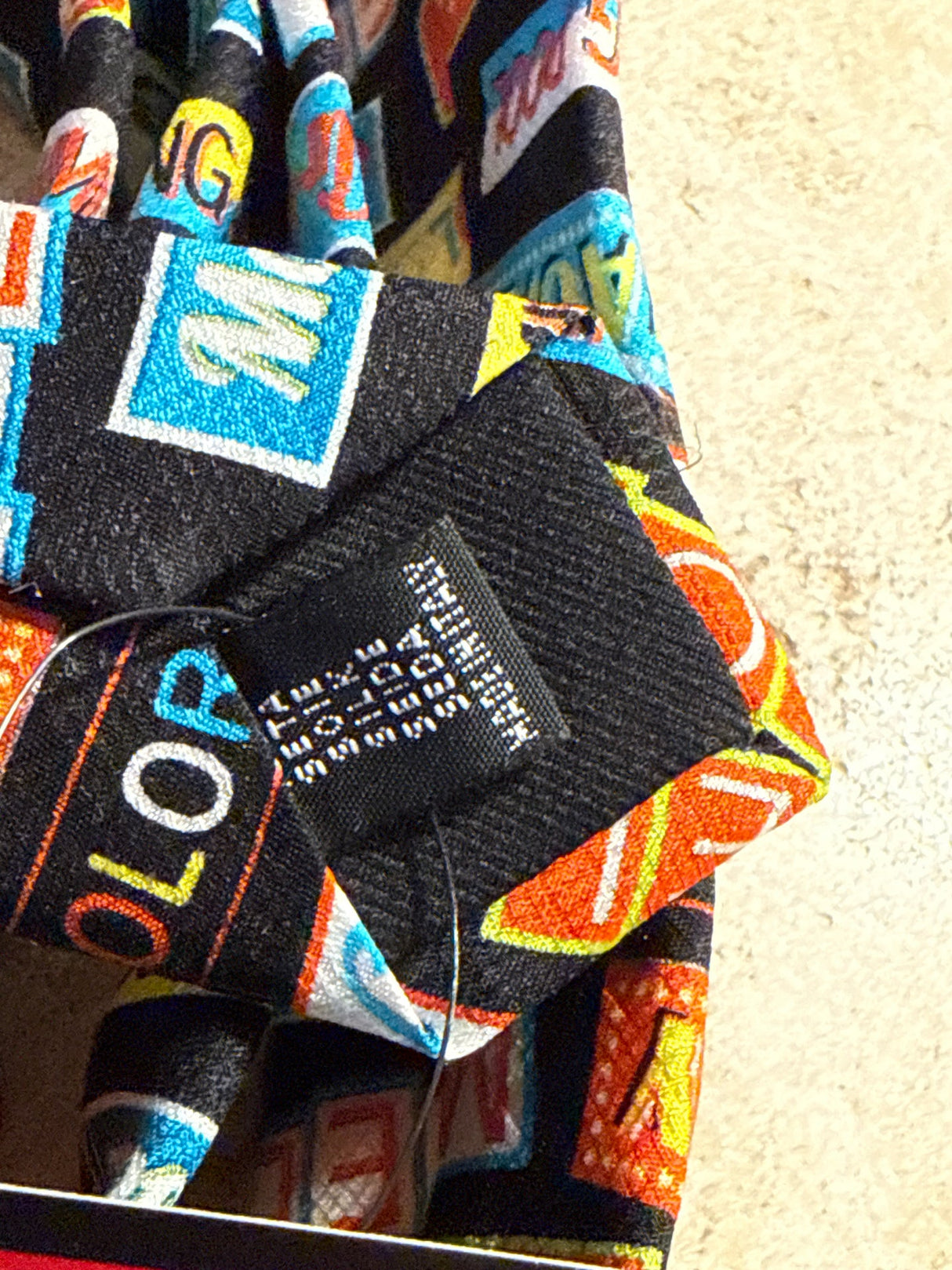 Moschino Motel Sign Silk Men's Necktie