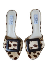 Oscar de la Renta cheetah pony hair heels with buckle (8)