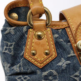 #61 Louis Vuitton Monogram Denim Preity Hand Bag Blue