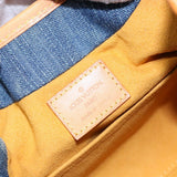 #61 Louis Vuitton Monogram Denim Preity Hand Bag Blue