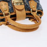 #61 Louis Vuitton Monogram Denim Preity Hand Bag Blue