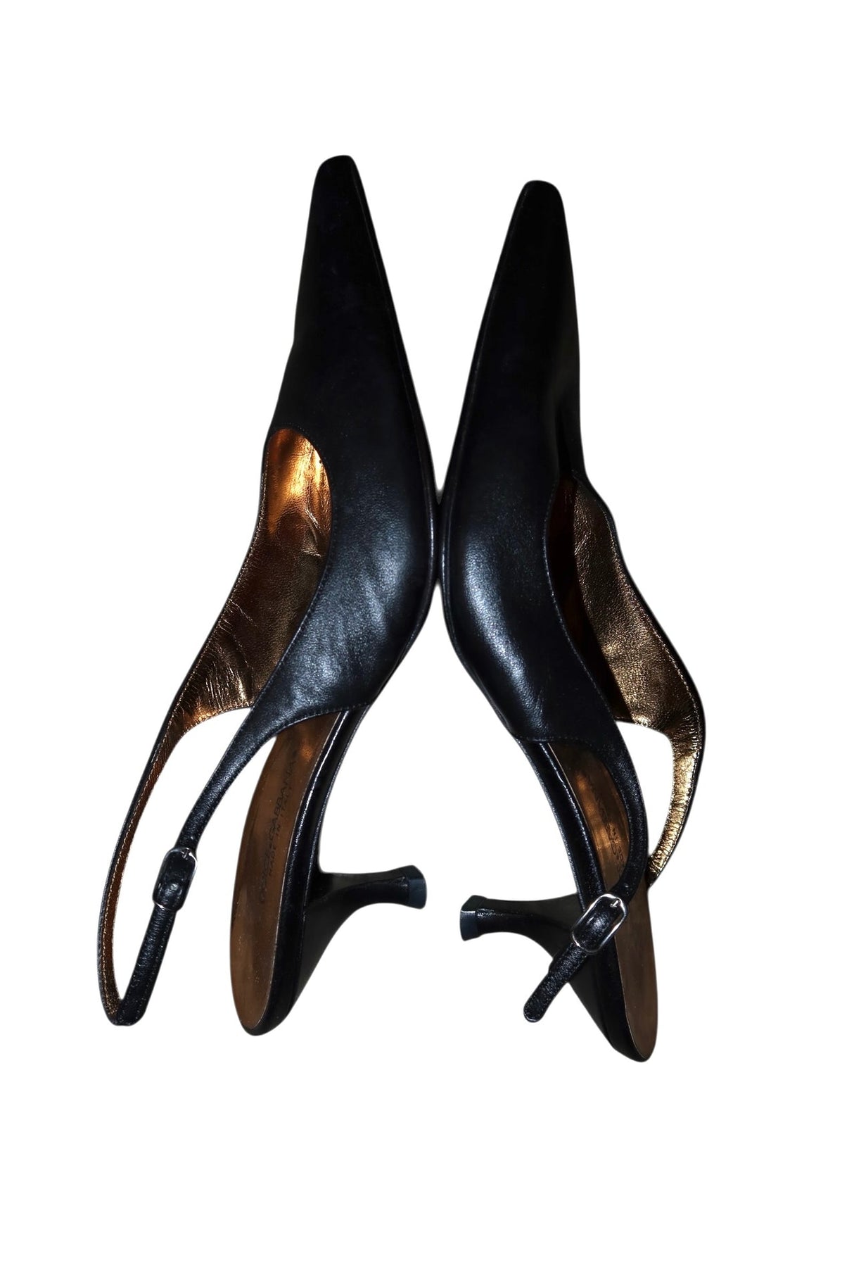 Dolce & Gabbana black leather slingback heels (35.5)
