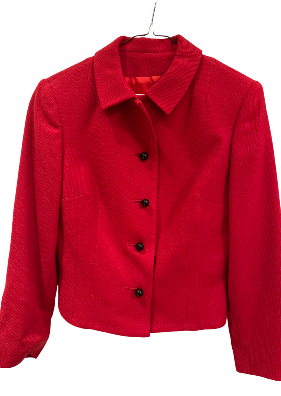 Versace Red Art Deco Blazer