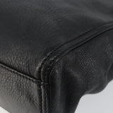 #63 Fendi Hand Bag Leather Black Silver