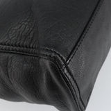 #63 Fendi Hand Bag Leather Black Silver