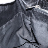 #63 Fendi Hand Bag Leather Black Silver