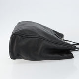 #63 Fendi Hand Bag Leather Black Silver