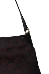 Gucci brown GG nylon shoulder bag