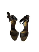 Gucci black satin heels with bows (38.5)
