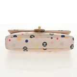 Chanel 2004 Pink Polka Dot Satin Flap Shoulder Bag