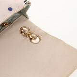 Chanel 2004 Pink Polka Dot Satin Flap Shoulder Bag