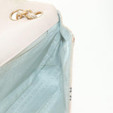 Chanel 2004 Pink Polka Dot Satin Flap Shoulder Bag