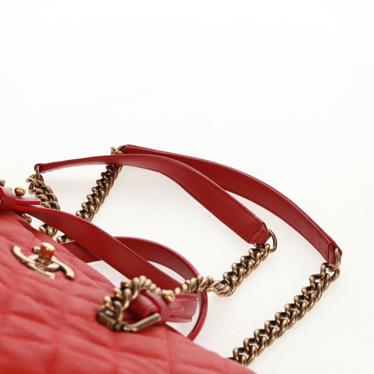 Chanel Quilted Portobello Tote Orange