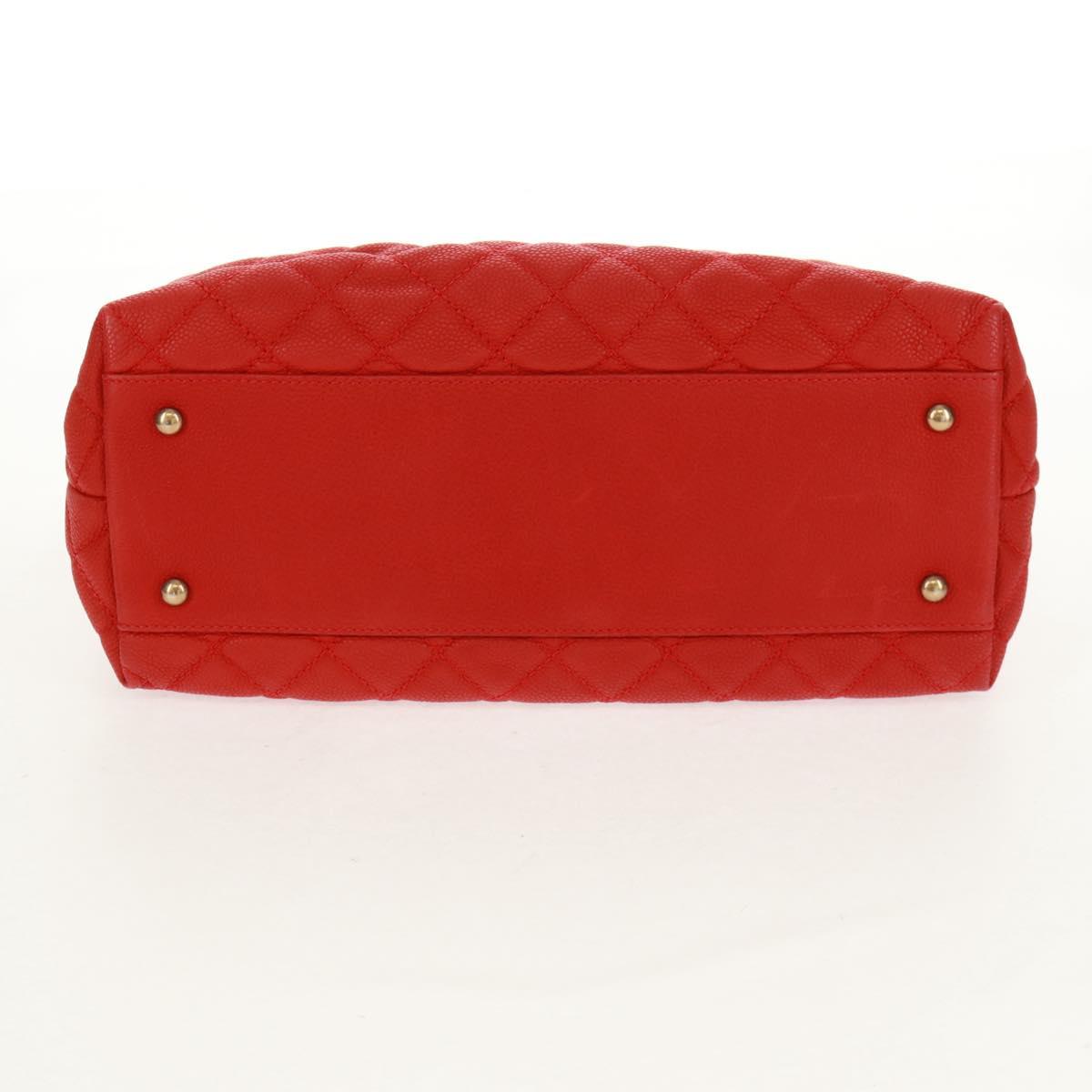 Chanel Quilted Portobello Tote Orange