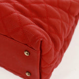 Chanel Quilted Portobello Tote Orange