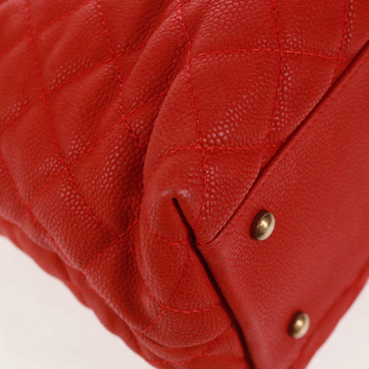 Chanel Quilted Portobello Tote Orange