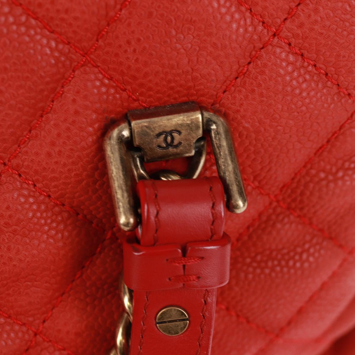 Chanel Quilted Portobello Tote Orange