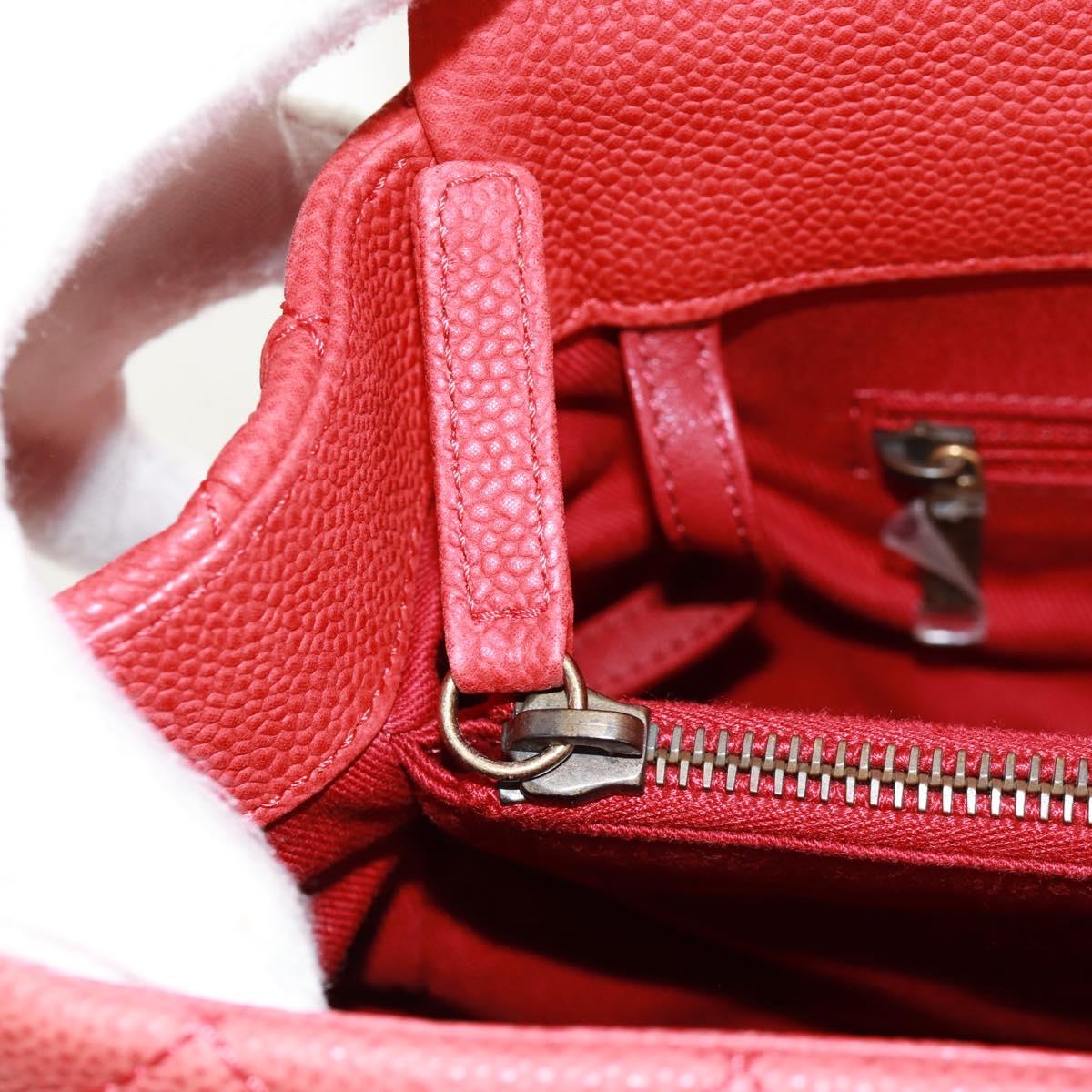 Chanel Quilted Portobello Tote Orange