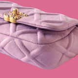 Chanel 19 Jersey Quilted Bag Purple